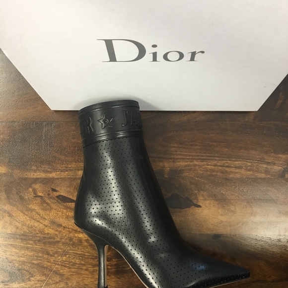 Dior Black Leather Dior Action Heel Ankle Boots - Picture 5 of 7